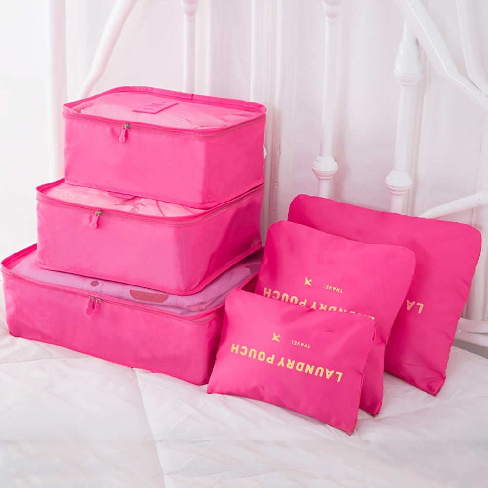 Travel Kit Go - Lot de 6 Sacs de Rangement de Voyage – Organisateurs de Valise Pratiques et Légers