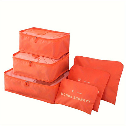 Travel Kit Go - Lot de 6 Sacs de Rangement de Voyage – Organisateurs de Valise Pratiques et Légers