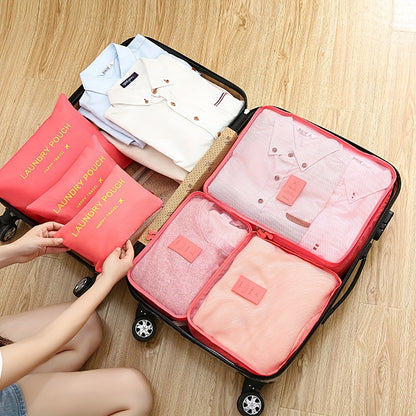Travel Kit Go - Lot de 6 Sacs de Rangement de Voyage – Organisateurs de Valise Pratiques et Légers