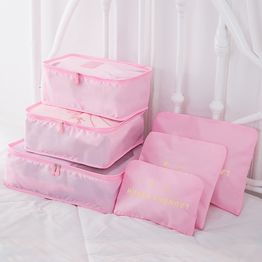 Travel Kit Go - Lot de 6 Sacs de Rangement de Voyage – Organisateurs de Valise Pratiques et Légers