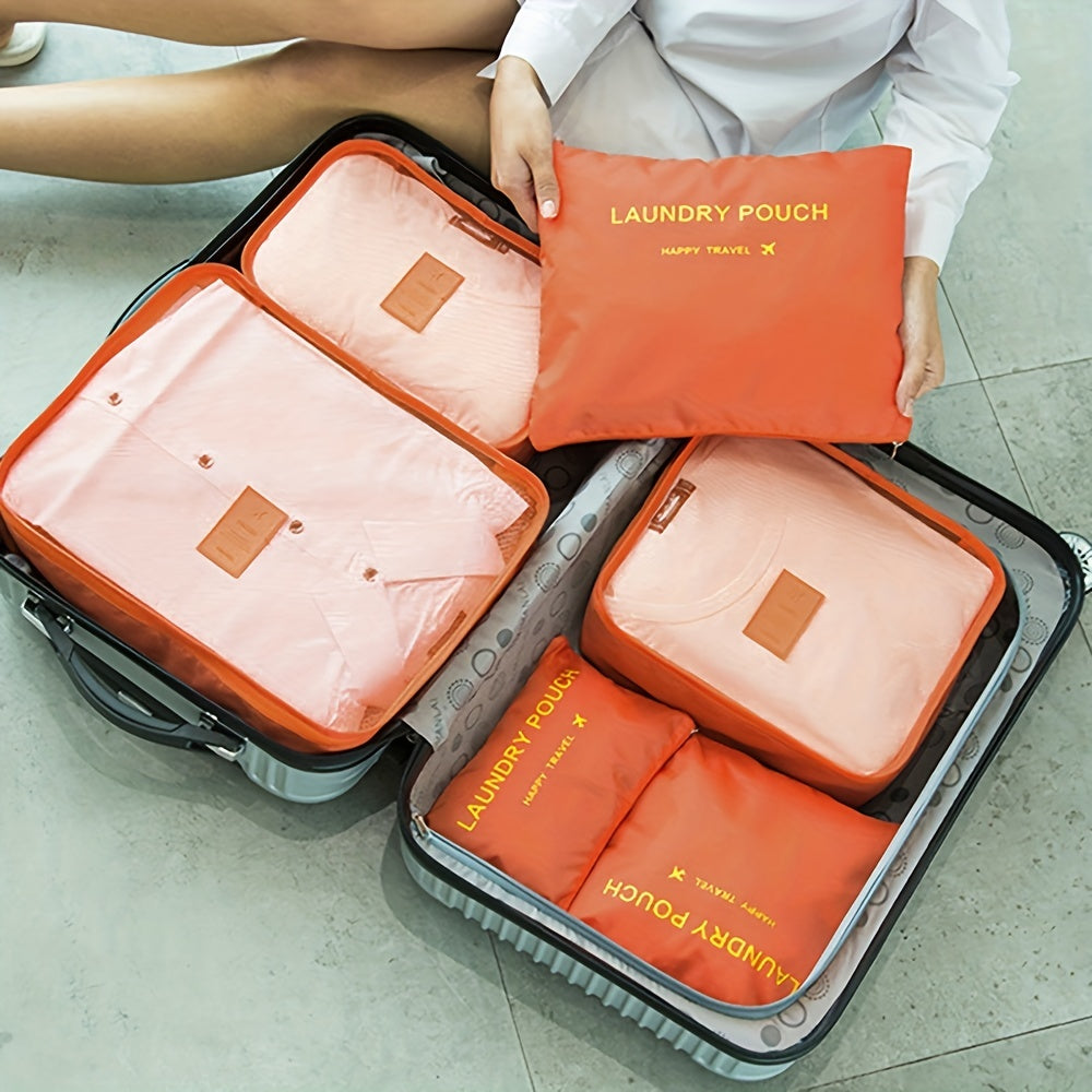 Travel Kit Go - Lot de 6 Sacs de Rangement de Voyage – Organisateurs de Valise Pratiques et Légers