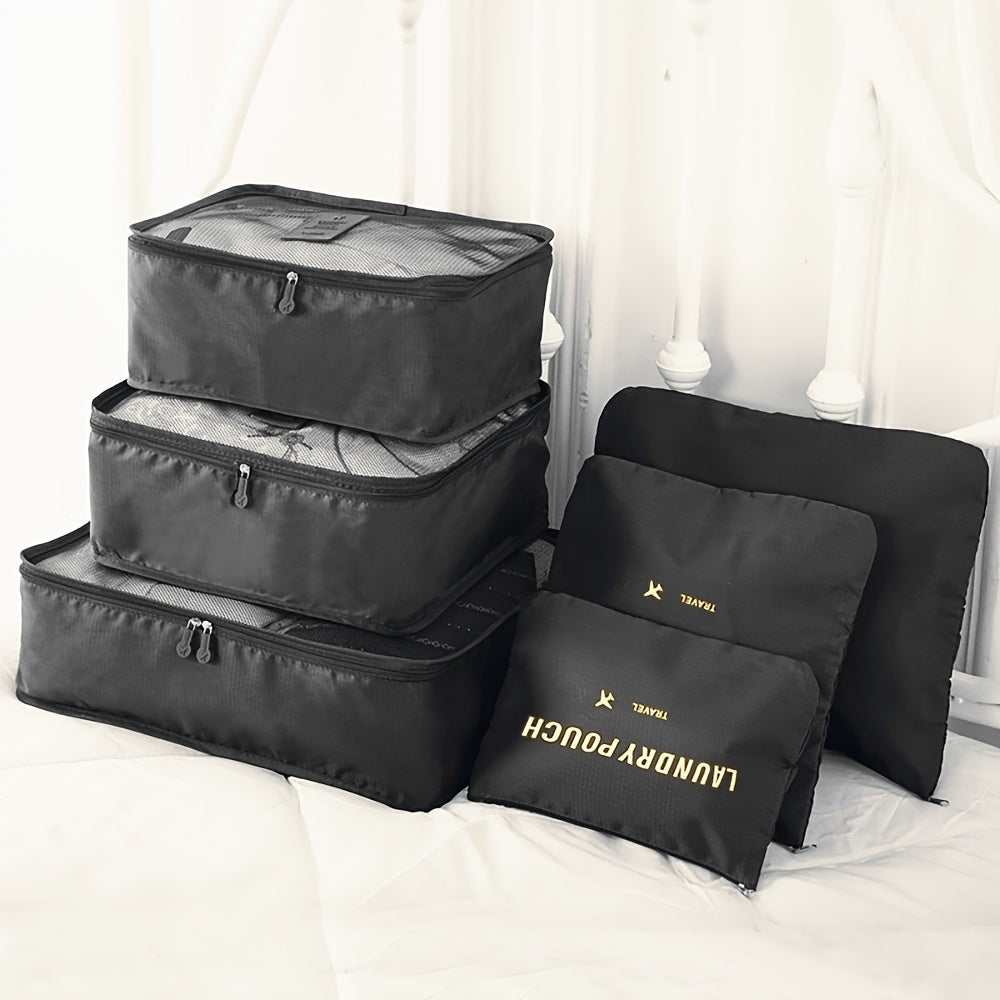 Travel Kit Go - Lot de 6 Sacs de Rangement de Voyage – Organisateurs de Valise Pratiques et Légers