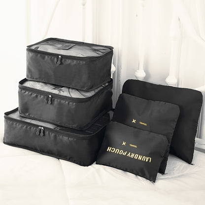 Travel Kit Go - Lot de 6 Sacs de Rangement de Voyage – Organisateurs de Valise Pratiques et Légers