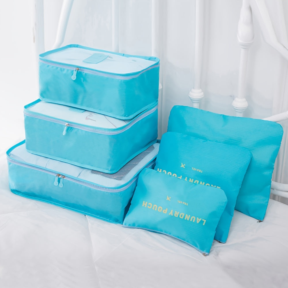Travel Kit Go - Lot de 6 Sacs de Rangement de Voyage – Organisateurs de Valise Pratiques et Légers