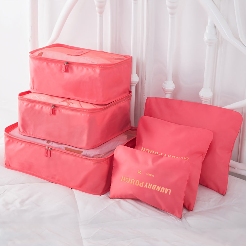 Travel Kit Go - Lot de 6 Sacs de Rangement de Voyage – Organisateurs de Valise Pratiques et Légers