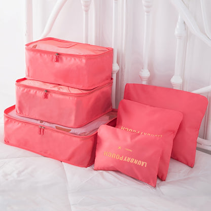 Travel Kit Go - Lot de 6 Sacs de Rangement de Voyage – Organisateurs de Valise Pratiques et Légers