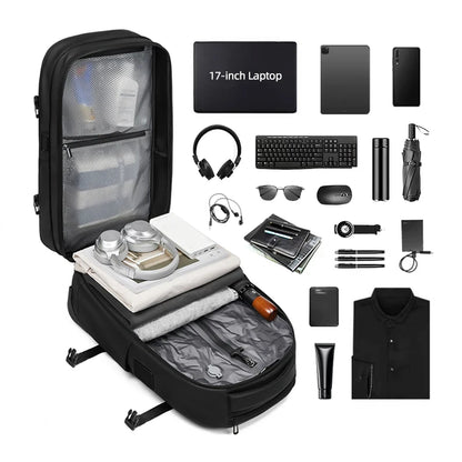 Travel Trolley vacuum compression business backpacks pump for Man Wheeled backpack On wheels luggage Rolling Bags For Boardable