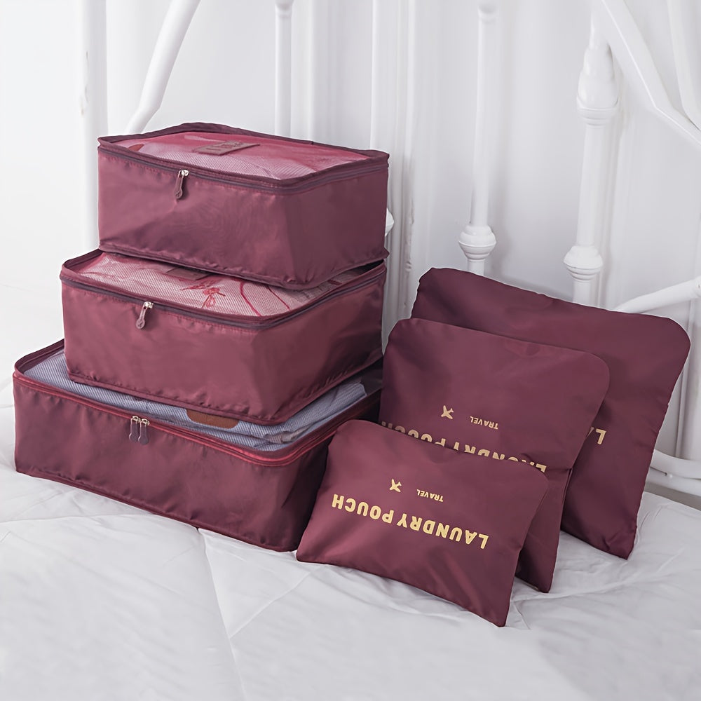 Travel Kit Go - Lot de 6 Sacs de Rangement de Voyage – Organisateurs de Valise Pratiques et Légers