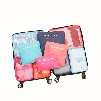 Travel Kit Go - Lot de 6 Sacs de Rangement de Voyage – Organisateurs de Valise Pratiques et Légers