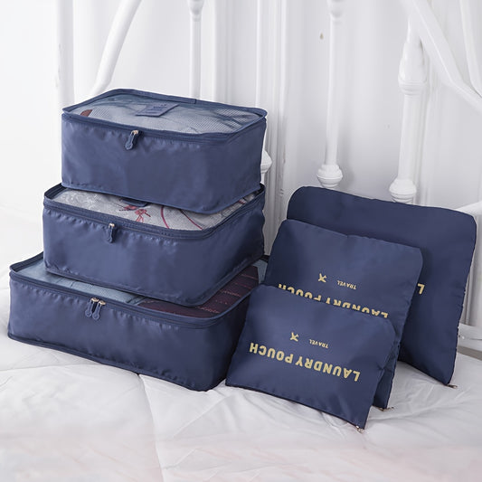 Travel Kit Go - Lot de 6 Sacs de Rangement de Voyage – Organisateurs de Valise Pratiques et Légers